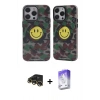MARSİLYAN™- iPhone 13 Pro Max Kılıf Nova Doku Koleksiyonu - Siyah Bilvis 5in1 3D Magic Cam Ekran Koruyucu + Raze Metal Kamera Lens - GD
