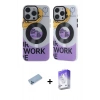 MARSİLYAN™- iPhone 13 Pro Max Kılıf Nova Doku Koleksiyonu - Siyah Bilvis 5in1 3D Magic Cam Ekran Koruyucu + Shine Kamera Lens Koruma Cam - MI