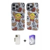 MARSİLYAN™- iPhone 13 Pro Max Kılıf Nova Doku Koleksiyonu - Siyah Bilvis 5in1 3D Magic Cam Ekran Koruyucu + Gold Shine Kamera Lens