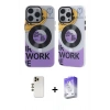 MARSİLYAN™- iPhone 13 Pro Max Kılıf Nova Doku Koleksiyonu - Siyah Bilvis 5in1 3D Magic Cam Ekran Koruyucu + Gold Shine Kamera Lens