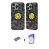 MARSİLYAN™- iPhone 13 Pro Max Kılıf Nova Doku Koleksiyonu - Siyah Bilvis 5in1 3D Magic Cam Ekran Koruyucu + Renkli Kamera Lens Koruma Cam - MI
