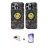 MARSİLYAN™- iPhone 13 Pro Max Kılıf Nova Doku Koleksiyonu - Siyah Bilvis 5in1 3D Magic Cam Ekran Koruyucu + Pers Alüminyum Kamera Lens - KI