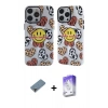 MARSİLYAN™- iPhone 13 Pro Max Kılıf Nova Doku Koleksiyonu - Siyah Bilvis 5in1 3D Magic Cam Ekran Koruyucu + Metal Kamera Lens Koruma Cam - MR