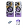 MARSİLYAN™- iPhone 13 Pro Max Kılıf Nova Doku Koleksiyonu - Siyah Bilvis 5in1 3D Magic Cam Ekran Koruyucu + Shine Kamera Lens Koruma Cam - PE