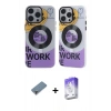 MARSİLYAN™- iPhone 13 Pro Max Kılıf Nova Doku Koleksiyonu - Siyah Bilvis 5in1 3D Magic Cam Ekran Koruyucu + Metal Kamera Lens Koruma Cam - MR