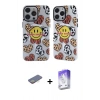 MARSİLYAN™- iPhone 13 Pro Max Kılıf Nova Doku Koleksiyonu - Siyah Bilvis 5in1 3D Magic Cam Ekran Koruyucu + Renkli Kamera Lens Koruma Cam - SI