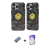 MARSİLYAN™- iPhone 13 Pro Max Kılıf Nova Doku Koleksiyonu - Siyah Bilvis 5in1 3D Magic Cam Ekran Koruyucu + Metal Kamera Lens Koruma Cam - MR