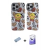 MARSİLYAN™- iPhone 13 Pro Max Kılıf Nova Doku Koleksiyonu - Siyah Bilvis 5in1 5D Magic Hayalet Cam Ekran Koruyucu + Shine Kamera Lens Koruma Cam - MI