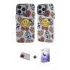 MARSİLYAN™- iPhone 13 Pro Max Kılıf Nova Doku Koleksiyonu - Siyah Bilvis 5in1 5D Magic Hayalet Cam Ekran Koruyucu + Rainbow Kamera Lens Koruma Cam - KI
