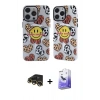 MARSİLYAN™- iPhone 13 Pro Max Kılıf Nova Doku Koleksiyonu - Siyah Bilvis 5in1 5D Magic Hayalet Cam Ekran Koruyucu + Gold Raze Metal Kamera Lens