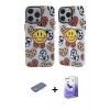 MARSİLYAN™- iPhone 13 Pro Max Kılıf Nova Doku Koleksiyonu - Siyah Bilvis 5in1 5D Magic Hayalet Cam Ekran Koruyucu + Yeşil Renkli Kamera Lens Koruma Cam