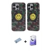 MARSİLYAN™- iPhone 13 Pro Max Kılıf Nova Doku Koleksiyonu - Siyah Bilvis 5in1 5D Magic Hayalet Cam Ekran Koruyucu + Shine Kamera Lens Koruma Cam - MI