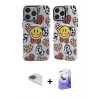 MARSİLYAN™- iPhone 13 Pro Max Kılıf Nova Doku Koleksiyonu - Siyah Bilvis 5in1 5D Magic Hayalet Cam Ekran Koruyucu + Pers Alüminyum Kamera Lens - GI