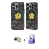 MARSİLYAN™- iPhone 13 Pro Max Kılıf Nova Doku Koleksiyonu - Siyah Bilvis 5in1 5D Magic Hayalet Cam Ekran Koruyucu + Rainbow Kamera Lens Koruma Cam - KI
