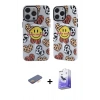 MARSİLYAN™- iPhone 13 Pro Max Kılıf Nova Doku Koleksiyonu - Siyah Bilvis 5in1 5D Magic Hayalet Cam Ekran Koruyucu + Renkli Kamera Lens Koruma Cam - TU