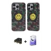 MARSİLYAN™- iPhone 13 Pro Max Kılıf Nova Doku Koleksiyonu - Siyah Bilvis 5in1 5D Magic Hayalet Cam Ekran Koruyucu + Gold Raze Metal Kamera Lens