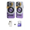 MARSİLYAN™- iPhone 13 Pro Max Kılıf Nova Doku Koleksiyonu - Siyah Bilvis 5in1 5D Magic Hayalet Cam Ekran Koruyucu + Shine Kamera Lens - GD
