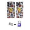 MARSİLYAN™- iPhone 13 Pro Max Kılıf Nova Doku Koleksiyonu - Siyah Bilvis 5in1 5D Magic Hayalet Cam Ekran Koruyucu + Rainbow Kamera Lens Koruma Cam - REGD