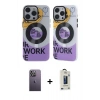 MARSİLYAN™- iPhone 13 Pro Max Kılıf Nova Doku Koleksiyonu - Siyah Bilvis Hayalet Cam Ekran Koruyucu + Beyaz Neon Fosforlu Kamera Lens
