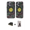 MARSİLYAN™- iPhone 13 Pro Max Kılıf Nova Doku Koleksiyonu - Siyah Bilvis Hayalet Cam Ekran Koruyucu + Gold Raze Metal Kamera Lens