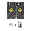 MARSİLYAN™- iPhone 13 Pro Max Kılıf Nova Doku Koleksiyonu - Siyah Bilvis Hayalet Cam Ekran Koruyucu + Pers Alüminyum Kamera Lens - KI
