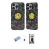 MARSİLYAN™- iPhone 13 Pro Max Kılıf Nova Doku Koleksiyonu - Siyah Bilvis Hayalet Cam Ekran Koruyucu + Mavi Shine Kamera Lens Koruma Cam