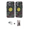MARSİLYAN™- iPhone 13 Pro Max Kılıf Nova Doku Koleksiyonu - Siyah Bilvis Hayalet Cam Ekran Koruyucu + Pers Alüminyum Kamera Lens - SABE