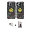 MARSİLYAN™- iPhone 13 Pro Max Kılıf Nova Doku Koleksiyonu - Siyah Bilvis Hayalet Cam Ekran Koruyucu + Pers Alüminyum Kamera Lens - GD