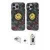 MARSİLYAN™- iPhone 13 Pro Max Kılıf Nova Doku Koleksiyonu - Siyah Bilvis Hayalet Cam Ekran Koruyucu + Pers Alüminyum Kamera Lens - SABE