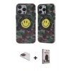 MARSİLYAN™- iPhone 13 Pro Max Kılıf Nova Doku Koleksiyonu - Siyah Bilvis Hayalet Cam Ekran Koruyucu + Pers Alüminyum Kamera Lens - GI