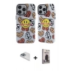 MARSİLYAN™- iPhone 13 Pro Max Kılıf Nova Doku Koleksiyonu - Siyah Bilvis Hayalet Cam Ekran Koruyucu + Pers Alüminyum Kamera Lens - SABE