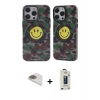 MARSİLYAN™- iPhone 13 Pro Max Kılıf Nova Doku Koleksiyonu - Siyah Bilvis Hayalet Cam Ekran Koruyucu + Pers Alüminyum Kamera Lens - GD