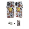 MARSİLYAN™- iPhone 13 Pro Max Kılıf Nova Doku Koleksiyonu - Siyah Bilvis Hayalet Cam Ekran Koruyucu + Rainbow Kamera Lens Koruma Cam - BZ