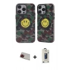 MARSİLYAN™- iPhone 13 Pro Max Kılıf Nova Doku Koleksiyonu - Siyah Bilvis Hayalet Cam Ekran Koruyucu + Rainbow Kamera Lens Koruma Cam - KI