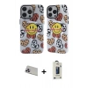 MARSİLYAN™- iPhone 13 Pro Max Kılıf Nova Doku Koleksiyonu - Siyah Bilvis Hayalet Cam Ekran Koruyucu + Rainbow Kamera Lens Koruma Cam - MR