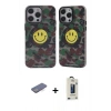 MARSİLYAN™- iPhone 13 Pro Max Kılıf Nova Doku Koleksiyonu - Siyah Bilvis Hayalet Cam Ekran Koruyucu + Renkli Kamera Lens Koruma Cam - MI