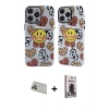 MARSİLYAN™- iPhone 13 Pro Max Kılıf Nova Doku Koleksiyonu - Siyah Bilvis Hayalet Cam Ekran Koruyucu + Rainbow Kamera Lens Koruma Cam - REGD