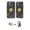 MARSİLYAN™- iPhone 13 Pro Max Kılıf Nova Doku Koleksiyonu - Siyah Bilvis Hayalet Cam Ekran Koruyucu + Rainbow Kamera Lens Koruma Cam - REGD