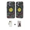 MARSİLYAN™- iPhone 13 Pro Max Kılıf Nova Doku Koleksiyonu - Siyah Bilvis Hayalet Cam Ekran Koruyucu + Shine Kamera Lens - GD