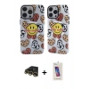 MARSİLYAN™- iPhone 13 Pro Max Kılıf Nova Doku Koleksiyonu - Siyah Joko 5D Cam + Gold Raze Metal Kamera Lens