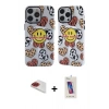 MARSİLYAN™- iPhone 13 Pro Max Kılıf Nova Doku Koleksiyonu - Siyah Joko 5D Cam + Kırmızı Pers Alüminyum Kamera Lens