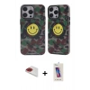 MARSİLYAN™- iPhone 13 Pro Max Kılıf Nova Doku Koleksiyonu - Siyah Joko 5D Cam + Kırmızı Pers Alüminyum Kamera Lens