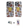 MARSİLYAN™- iPhone 13 Pro Max Kılıf Nova Doku Koleksiyonu - Siyah Joko 5D Cam + Mavi Rainbow Kamera Lens Koruma Cam