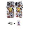 MARSİLYAN™- iPhone 13 Pro Max Kılıf Nova Doku Koleksiyonu - Siyah Joko 5D Cam + Rainbow Kamera Lens Koruma Cam - MR