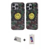 MARSİLYAN™- iPhone 13 Pro Max Kılıf Nova Doku Koleksiyonu - Siyah Joko 5D Cam + Rainbow Kamera Lens Koruma Cam - MR