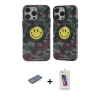 MARSİLYAN™- iPhone 13 Pro Max Kılıf Nova Doku Koleksiyonu - Siyah Joko 5D Cam + Renkli Kamera Lens Koruma Cam - YL