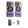 MARSİLYAN™- iPhone 13 Pro Max Kılıf Nova Doku Koleksiyonu - Siyah Joko 5D Cam + Neon Fosforlu Kamera Lens - YL