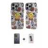 MARSİLYAN™- iPhone 13 Pro Max Kılıf Nova Doku Koleksiyonu - Siyah Joko 5D Cam + Neon Fosforlu Kamera Lens - YL