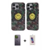 MARSİLYAN™- iPhone 13 Pro Max Kılıf Nova Doku Koleksiyonu - Siyah Joko 5D Cam + Neon Fosforlu Kamera Lens - YL