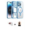 MARSİLYAN™- iPhone 13 Pro Max Kılıf Nova Işık Özel Seri - Şeffaf Maxco Cam Ekran Koruyucu + Pers Alüminyum Kamera Lens - KI